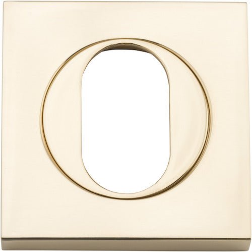 Oval Escutcheon - Square - Entry Point - Iver - Polished Brass - Escutcheons