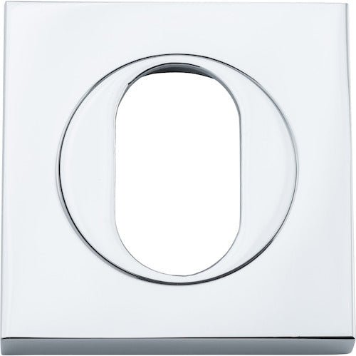 Oval Escutcheon - Square - Entry Point - Iver - Polished Chrome - Escutcheons