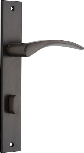 Oxford Lever - Rectangular Backplate - Entry Point - Iver - Signature Brass - Door Levers