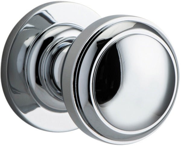 Paddington Knob - Round Rose - Entry Point - Iver - Polished Chrome - Door Knobs