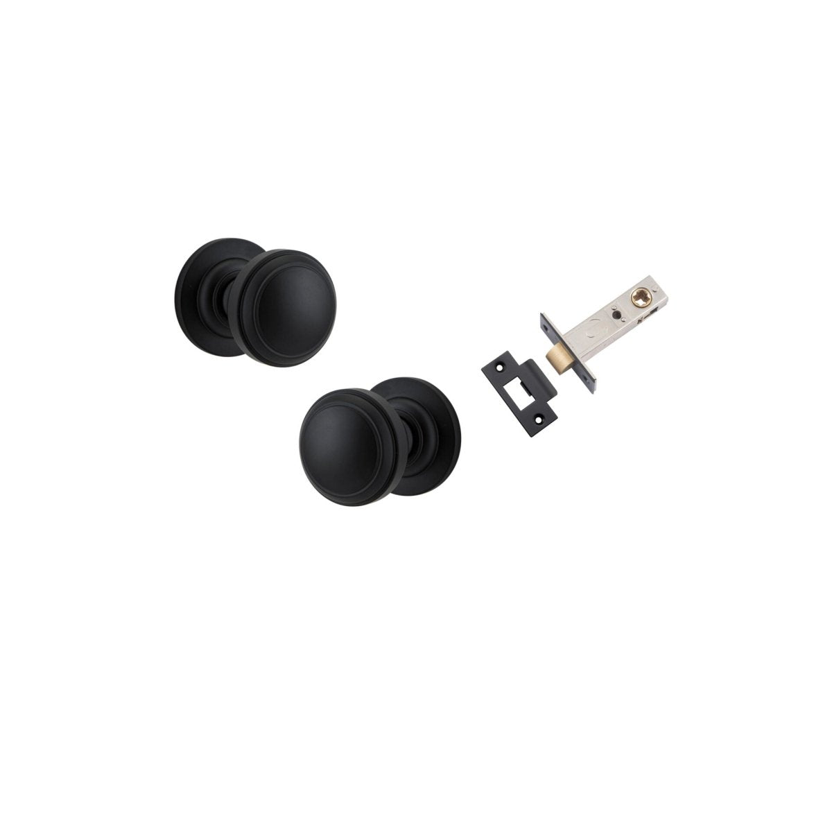 Paddington Knob - Round Rose - Entry Point - Iver - Matt Black - Door Knobs