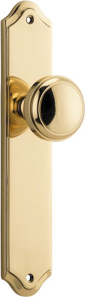 Paddington Knob - Shouldered Backplate - Entry Point - Iver - Polished Brass - Door Knobs