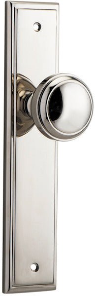 Paddington Knob - Stepped Backplate - Entry Point - Iver - Polished Nickel - Door Knobs