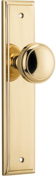 Paddington Knob - Stepped Backplate - Entry Point - Iver - Signature Brass - Door Knobs