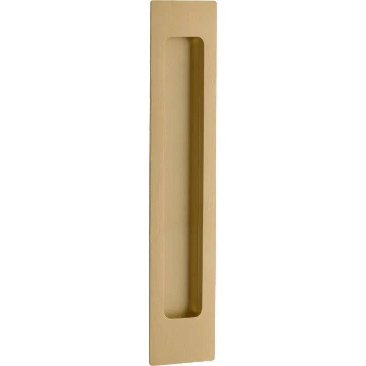 Rectangular Flush Pull - Ella Grace - Iver - Brushed Brass - Sliding Door Pulls