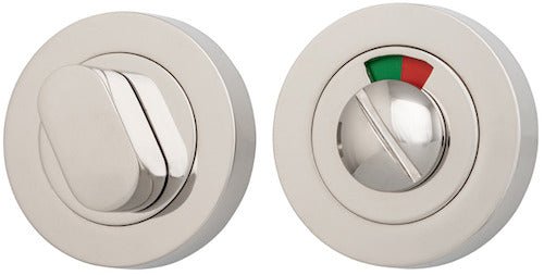 Round Privacy Turn with Indicator - Ella Grace - Iver - Polished Nickel - Tube Latches & Bolts