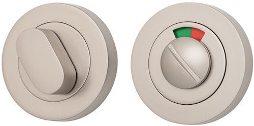 Round Privacy Turn with Indicator - Ella Grace - Iver - Satin Nickel - Tube Latches & Bolts