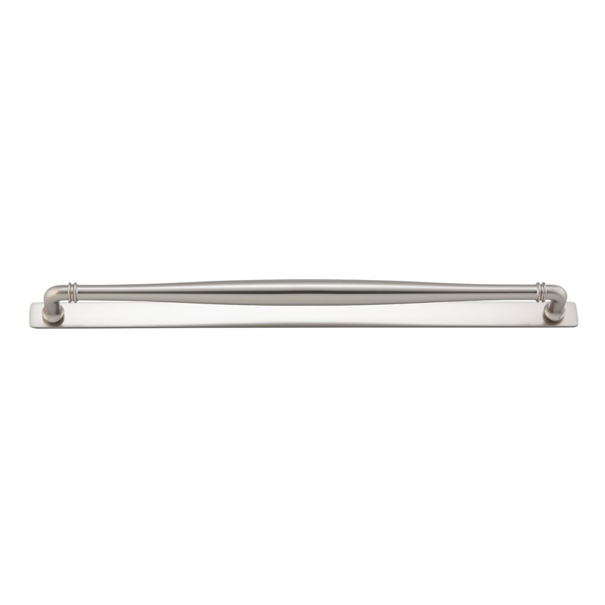 Sarlat Cabinet Pull with Backplate - Entry Point - Iver - Satin Nickel - Cabinet Pulls