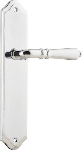 Sarlat Lever - Shouldered Backplate - Entry Point - Iver - Polished Chrome - Door Levers