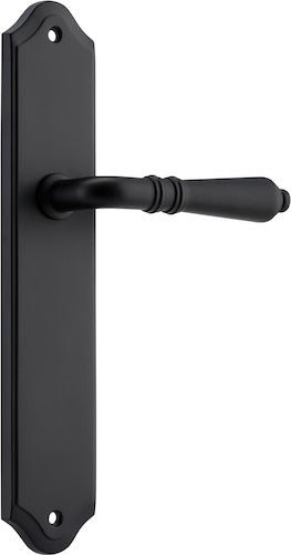 Sarlat Lever - Shouldered Backplate - Entry Point - Iver - Matt Black - Door Levers