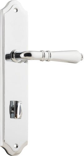 Sarlat Lever - Shouldered Backplate - Entry Point - Iver - Polished Chrome - Door Levers