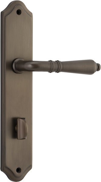 Sarlat Lever - Shouldered Backplate - Entry Point - Iver - Signature Brass - Door Levers