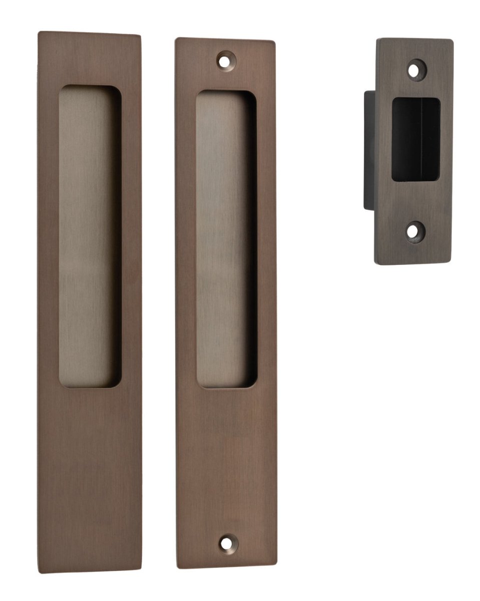 Sliding Door Flush Pull Passage - Rectangular - Entry Point - Iver - Signature Brass - Sliding Door Pulls