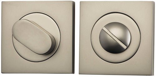 Square Privacy Turn - Entry Point - Iver - Satin Nickel - Tube Latches & Bolts