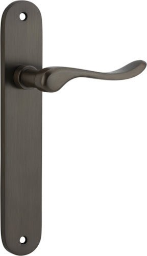 Stirling Lever - Oval Backplate - Entry Point - Iver - Signature Brass - Door Levers