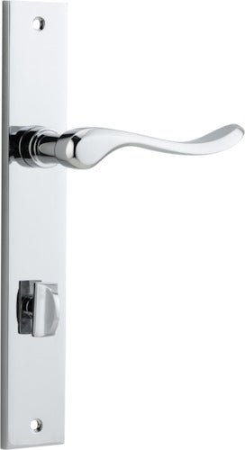 Stirling Lever - Rectangular Backplate - Entry Point - Iver - Polished Chrome - Door Levers