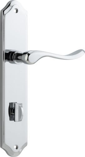 Stirling Lever - Shouldered Backplate - Entry Point - Iver - Polished Chrome - Door Levers