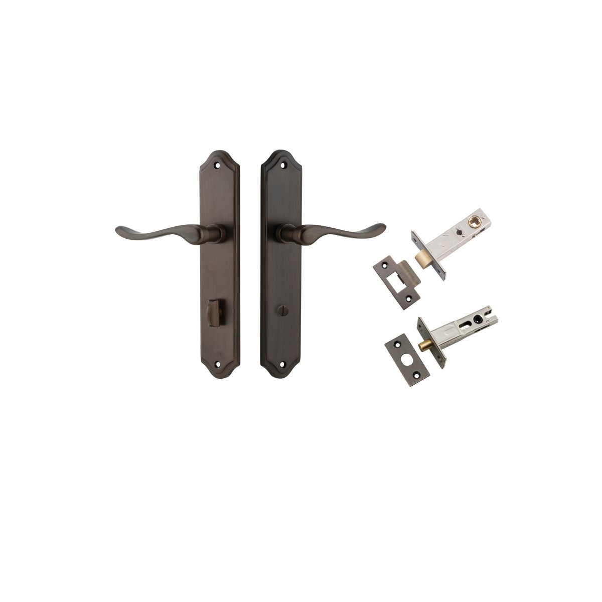 Stirling Lever - Shouldered Backplate - Entry Point - Iver - Signature Brass - Door Levers