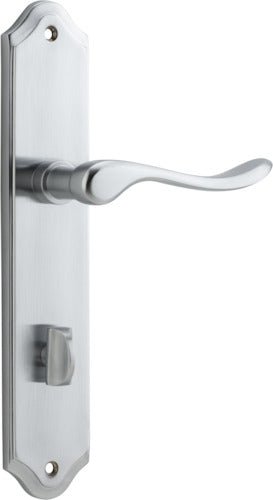 Stirling Lever - Shouldered Backplate - Entry Point - Iver - Brushed Chrome - Door Levers