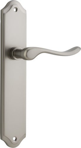 Stirling Lever - Shouldered Backplate - Entry Point - Iver - Satin Nickel - Door Levers