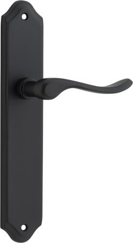 Stirling Lever - Shouldered Backplate - Entry Point - Iver - Matt Black - Door Levers