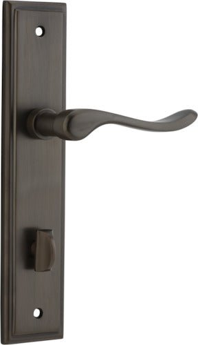 Stirling Lever - Stepped Backplate - Entry Point - Iver - Signature Brass - Door Levers