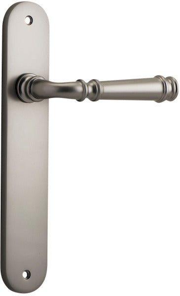 Verona Lever - Oval Backplate - Entry Point - Iver - Satin Nickel - Door Levers