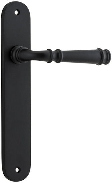 Verona Lever - Oval Backplate - Entry Point - Iver - Matt Black - Door Levers