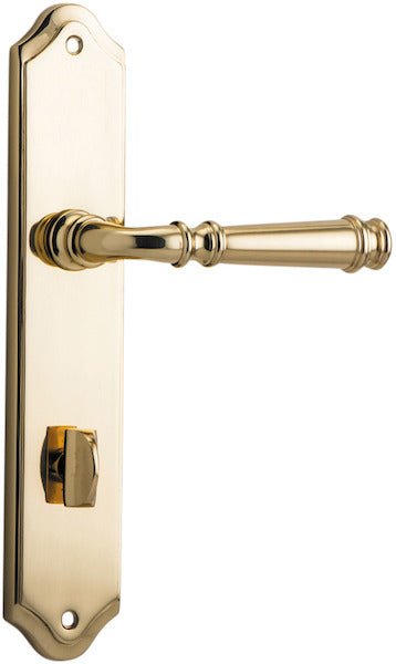 Verona Lever - Shouldered Backplate - Entry Point - Iver - Polished Brass - Door Levers