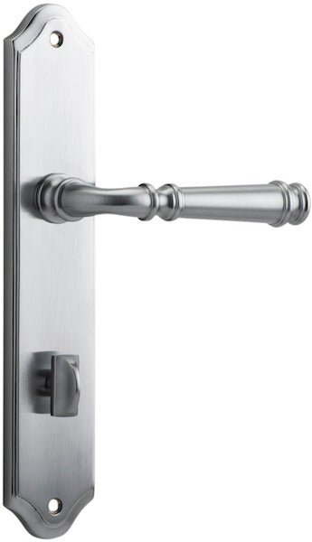 Verona Lever - Shouldered Backplate - Entry Point - Iver - Brushed Chrome - Door Levers