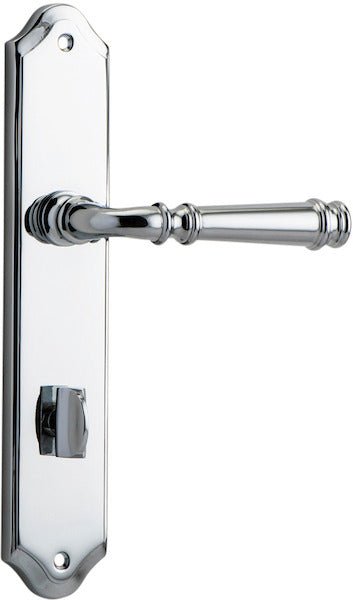 Verona Lever - Shouldered Backplate - Entry Point - Iver - Polished Chrome - Door Levers