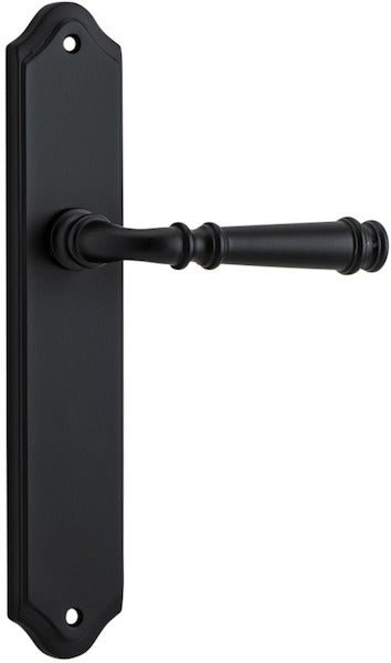 Verona Lever - Shouldered Backplate - Entry Point - Iver - Matt Black - Door Levers