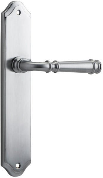 Verona Lever - Shouldered Backplate - Entry Point - Iver - Brushed Chrome - Door Levers