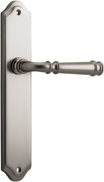 Verona Lever - Shouldered Backplate - Entry Point - Iver - Satin Nickel - Door Levers