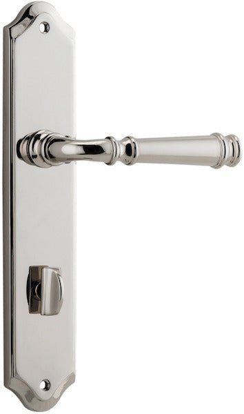 Verona Lever - Shouldered Backplate - Entry Point - Iver - Polished Nickel - Door Levers