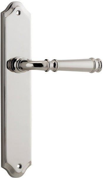 Verona Lever - Shouldered Backplate - Entry Point - Iver - Polished Nickel - Door Levers